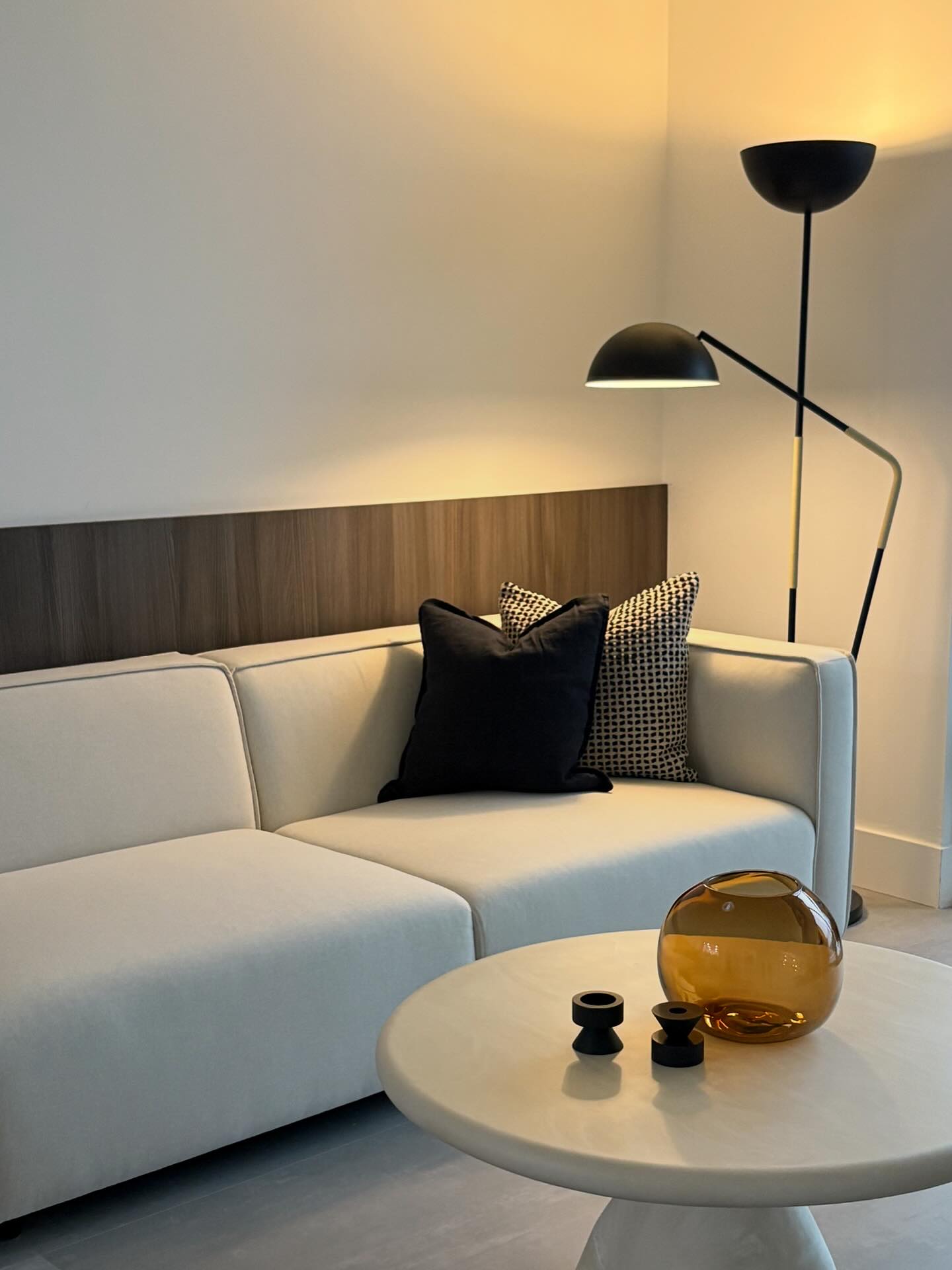 Pavo Champagne Brass Double Floor Lamp