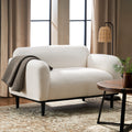 50 2 Seater Upholstered Sofa With Black Legs