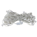 50 Commercial C7 Christmas Light Socket Set 12 Spacing 18 Gauge White Wire