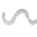 50 Traditional Shiny White Iridescent Christmas Foil Tinsel Garland Unlit