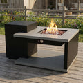 50 000 Btu Propane Fire Pit Table With Hidden Tank Storage Outdoor Gas Fire Table With Zinc Aluminum Top Patio Fire Table