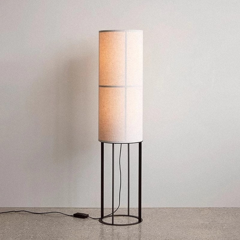 51 In Japanese Retro Fabric Column Floor Lamp