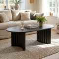 51 Mid Century Modern Oval Coffee Table Wood Living Room Center Table
