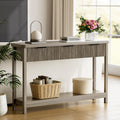 51 Wood Console Sofa Table With 3 Drawers For Living Room