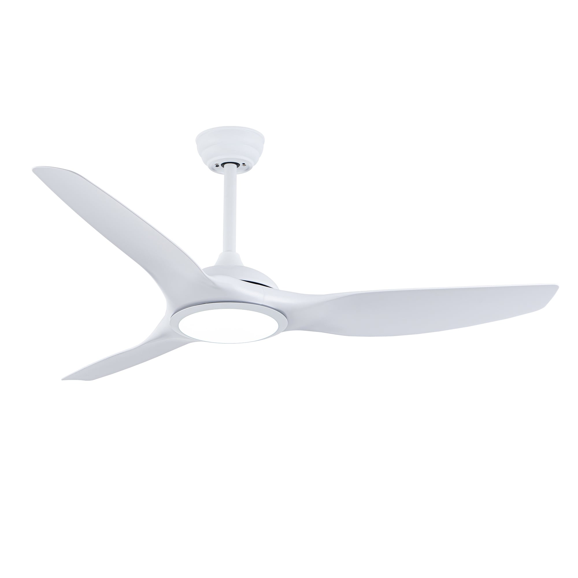 52 Inch Abs Blades Ceiling Fan With Light Kit Led Light Source Dc 6 Speed Remote Control Adjustable Height Ceiling Fan