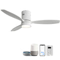 52 Inch Flush Mount Ceiling Fan With Light