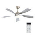 52 Inch Smart Ceiling Fan With Light Featuring 5 Abs Blades Dimmable Led And Memory Function