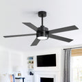 52 In Ceiling Fan With Light 5 Plywood Blades Quiet Reversible Dc Motor Remote Control 6 Speeds
