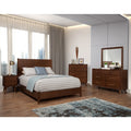 52 In.H Brown Wood Frame King Size Panel Bed With Microfiber Upholstery Material And Bed Frame Mounted