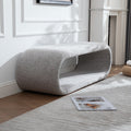 52.2W Modern Chenille Upholstered Bench Entry Shoe Bench Stool