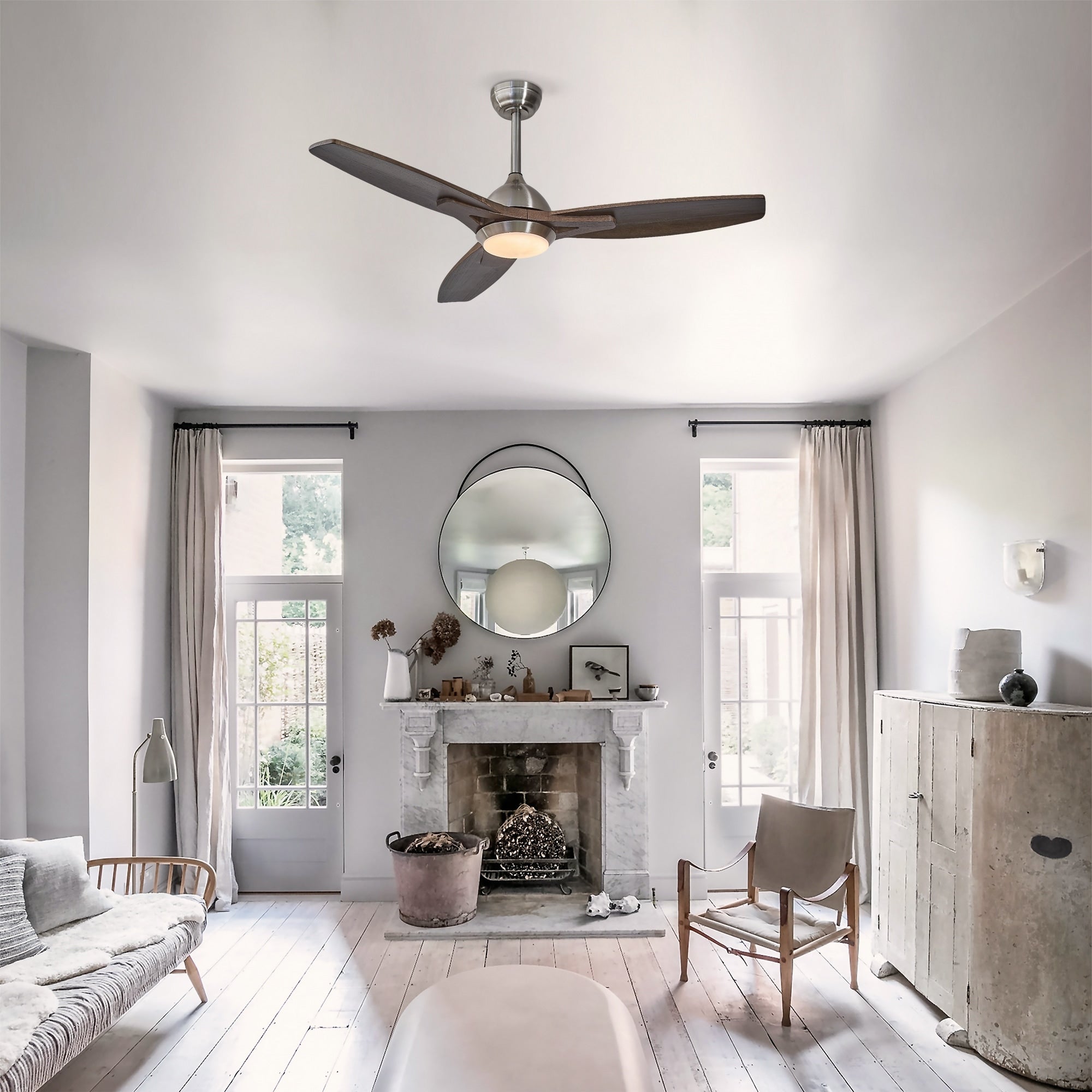 52 Flush Mount Ceiling Fan With 6 Speeds Remote Control