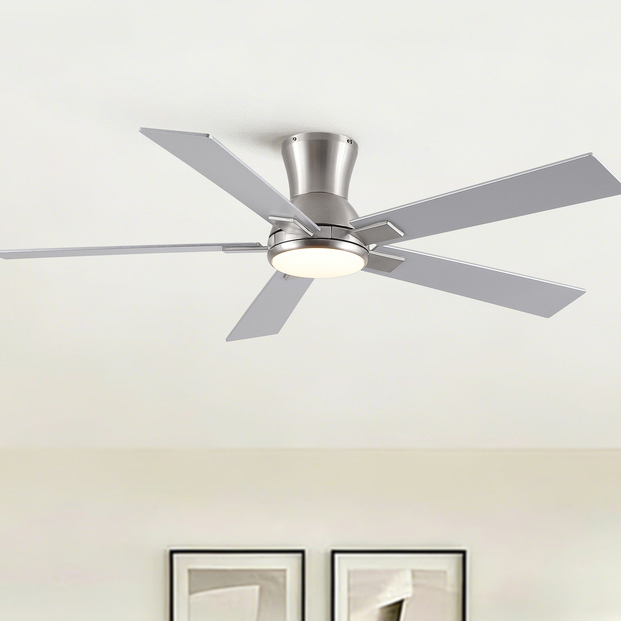 52 Flush Mount Ceiling Fan With Dimmable Lights Remote Control