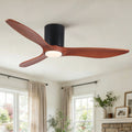 52 Flush Mount Ceiling Fan With Led Light Remote