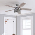 52In Honeywell Carnegie Indoor Ceiling Fan In Pewter With Remote 52
