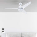 Honeywell Eamon 52 Inch Modern Bright White 3 Blade Remote Control Ceiling Fan With Integrated Led Light