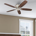 Honeywell Glen Alden 52 Brushed Nickel Low Profile Hugger Ceiling Fan