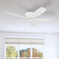 52 Honeywell Glen Alden White Hugger Ceiling Fan
