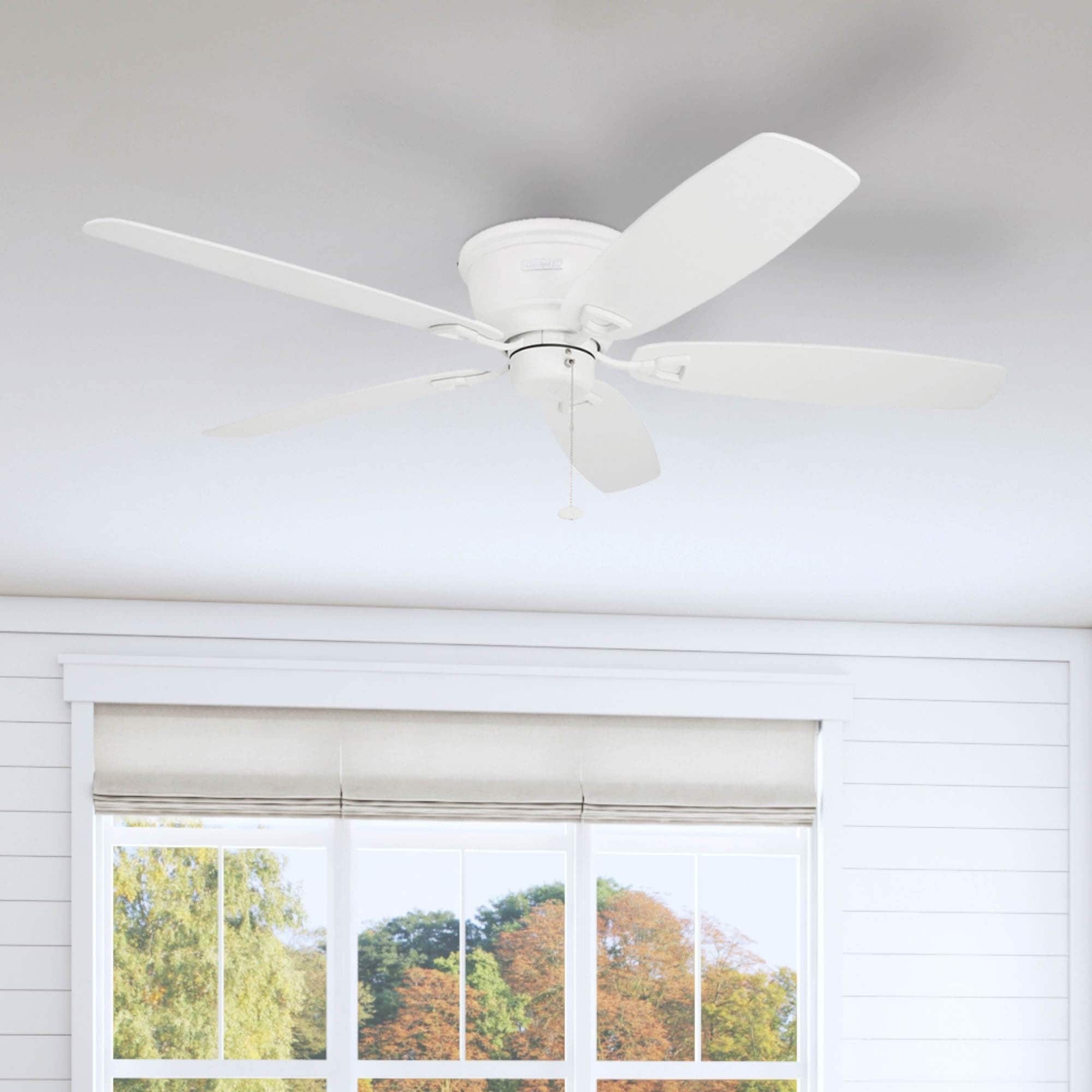 52 Honeywell Glen Alden White Hugger Ceiling Fan