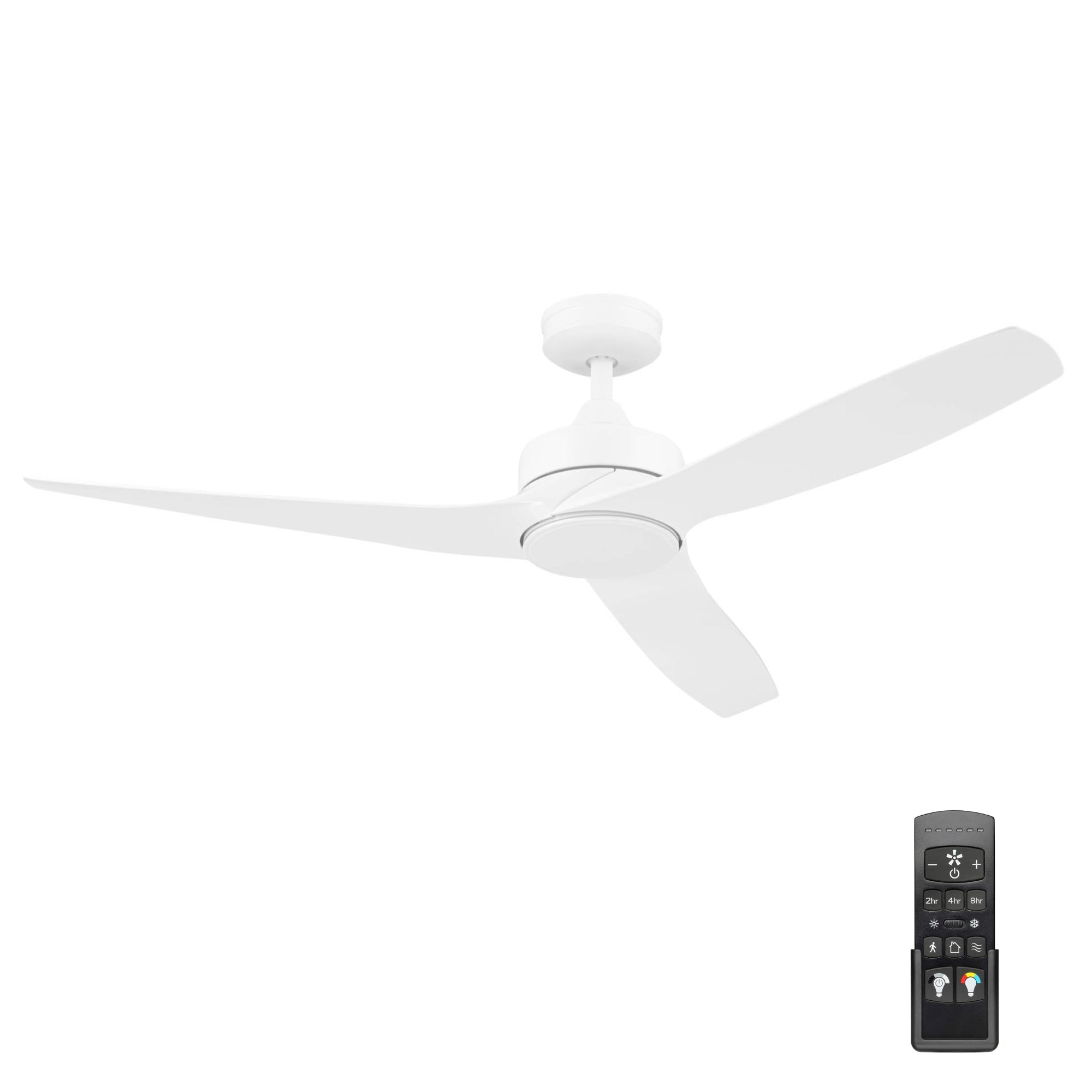 52 Honeywell Lynton White Indoor Outdoor Damp Rated Ceiling Fan With Remote Control 6 Speed Bldc Motor