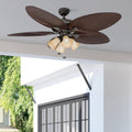 52 Honeywell Palm Island Bronze Ceiling Fan With 4 Light