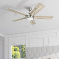 Honeywell Ventnor 52 Modern Brushed Nickel Led Ceiling Fan With Integrated Light