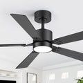 52 Modern Ceiling Fan With Rgb Ambient Light Remote Control 6 Speed Reversible Dc Motor 3Cct Dimmable 52 Inch