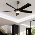 52 Modern Dimmable Ceiling Fan With Light And 6 Speed Remote Control Reversible Dc Motor