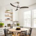 52 Nickel Ceiling Fan With Led Light Remote Control