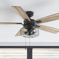 52In Prominence Home Cypher Indoor Ceiling Fan In Matte Black With Remote 52