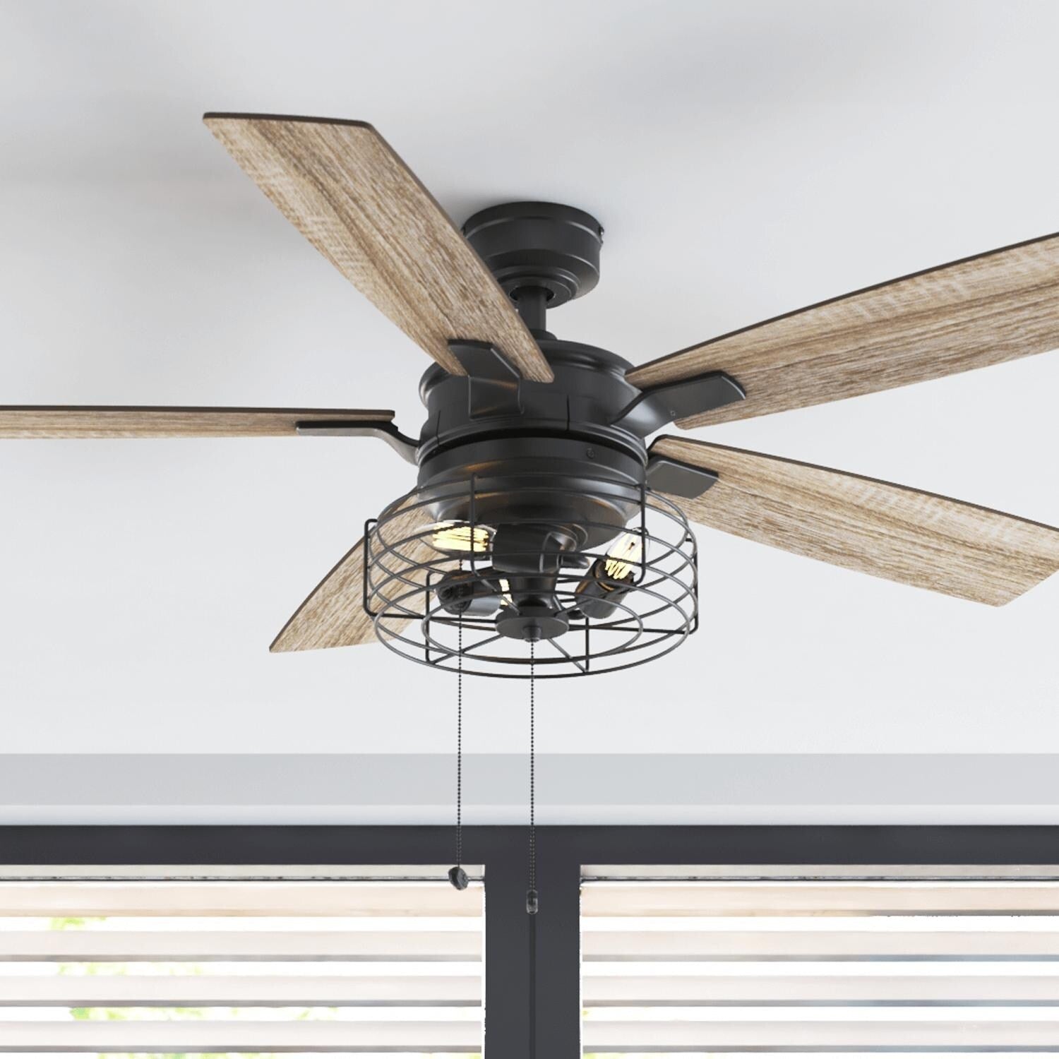 52In Prominence Home Cypher Indoor Ceiling Fan In Matte Black With Remote 52