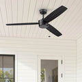 52In Prominence Home Journal Indoor Outdoor Ceiling Fan In Matte Black 52