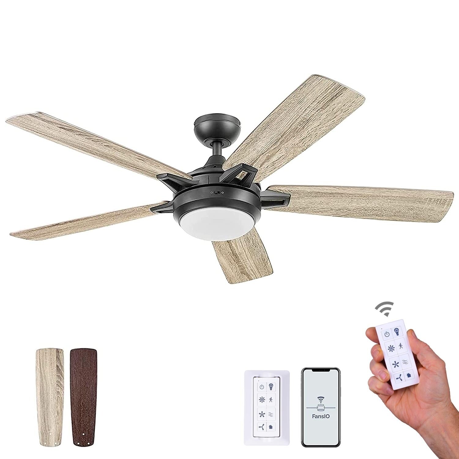 52In Prominence Home Lorelai Io Indoor Smart Ceiling Fan In Espresso Bronze 52