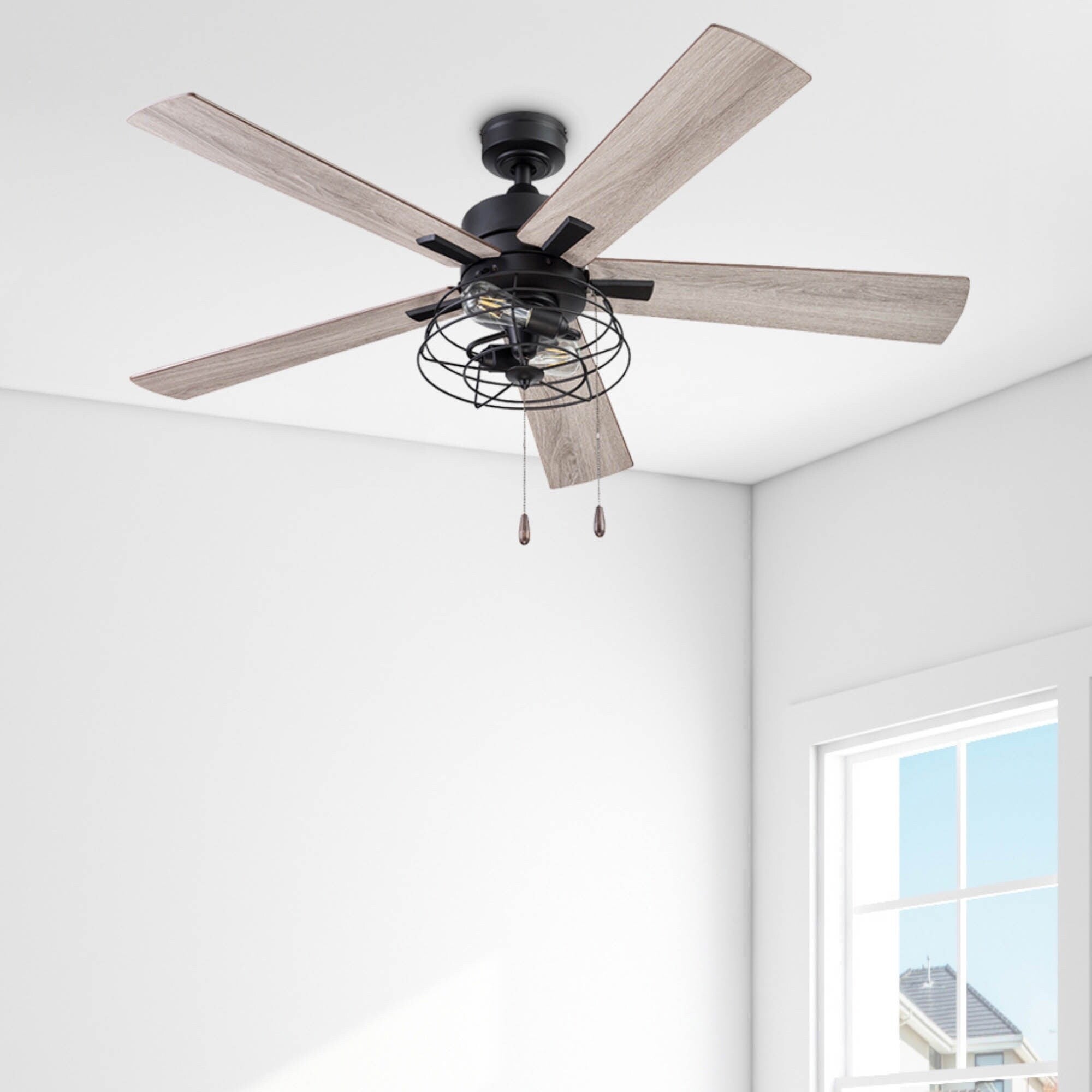52In Prominence Home Marshall Indoor Ceiling Fan In Matte Black 52