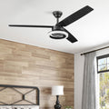 52In Prominence Home Orbis Indoor Ceiling Fan In Matte Black With Remote 52
