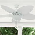 52 Prominence Home Palm Valley Tropical Led Ceiling Fan White