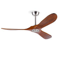 52 Solid Wood Ceiling Fan Outdoor 3 Blade No Light For Patio Living Room Bedroom Porch Remote Control Water Resistant