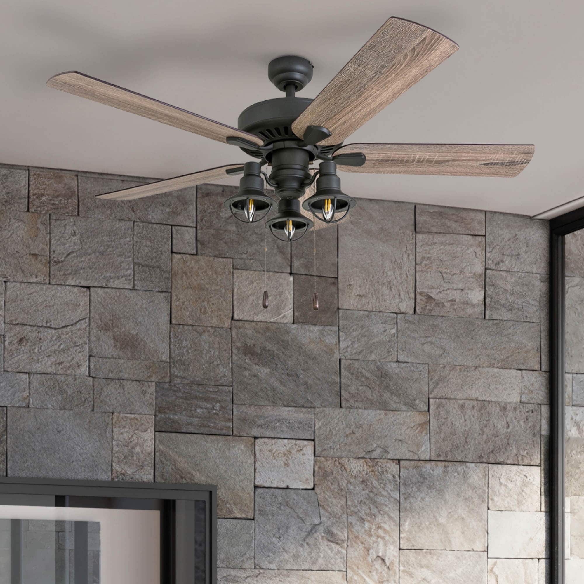 The Gray Barn Stormy Grain Aged Bronze 52 Inch Farmhouse Led Ceiling Fan
