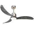52 Ceiling Fan With Led Light Remote Control Quiet Dc Motor 6 Speed Levels Adjust Height 2 Pcs Rod Reversible Ceiling Fan
