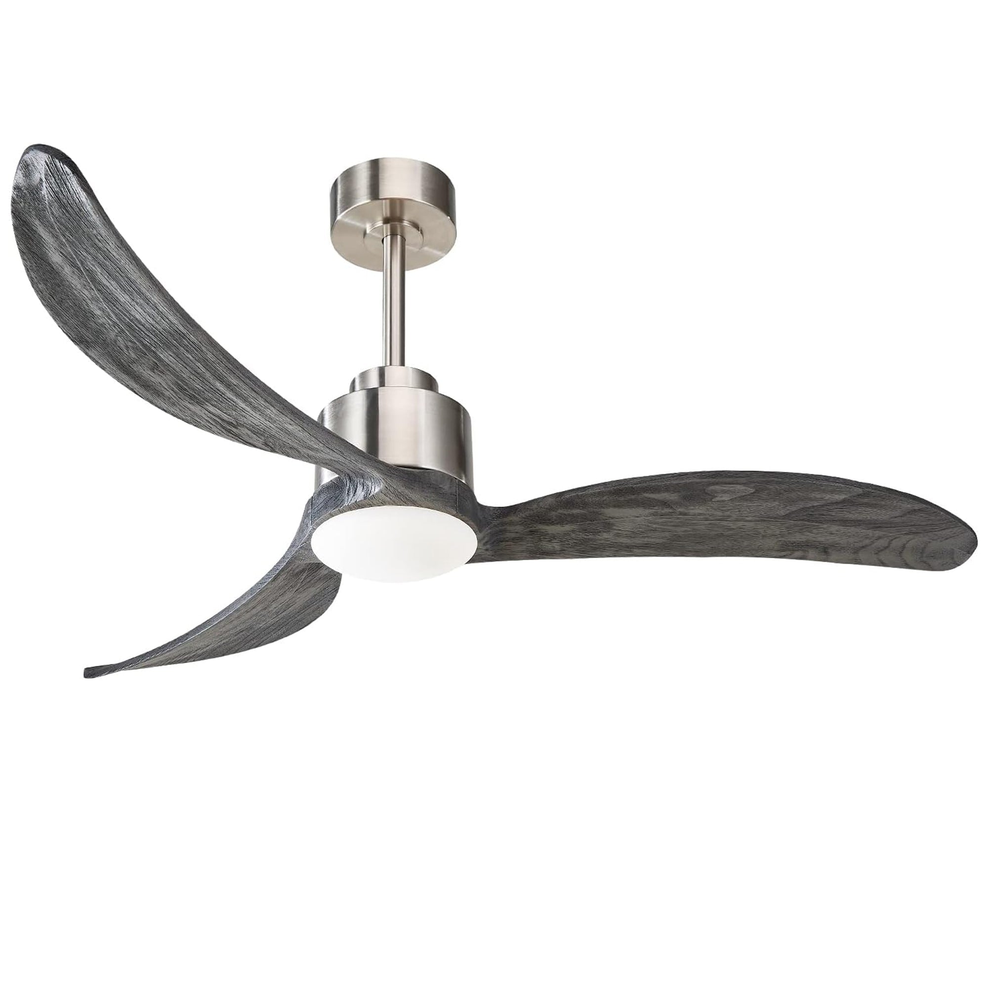 52 Ceiling Fan With Led Light Remote Control Quiet Dc Motor 6 Speed Levels Adjust Height 2 Pcs Rod Reversible Ceiling Fan