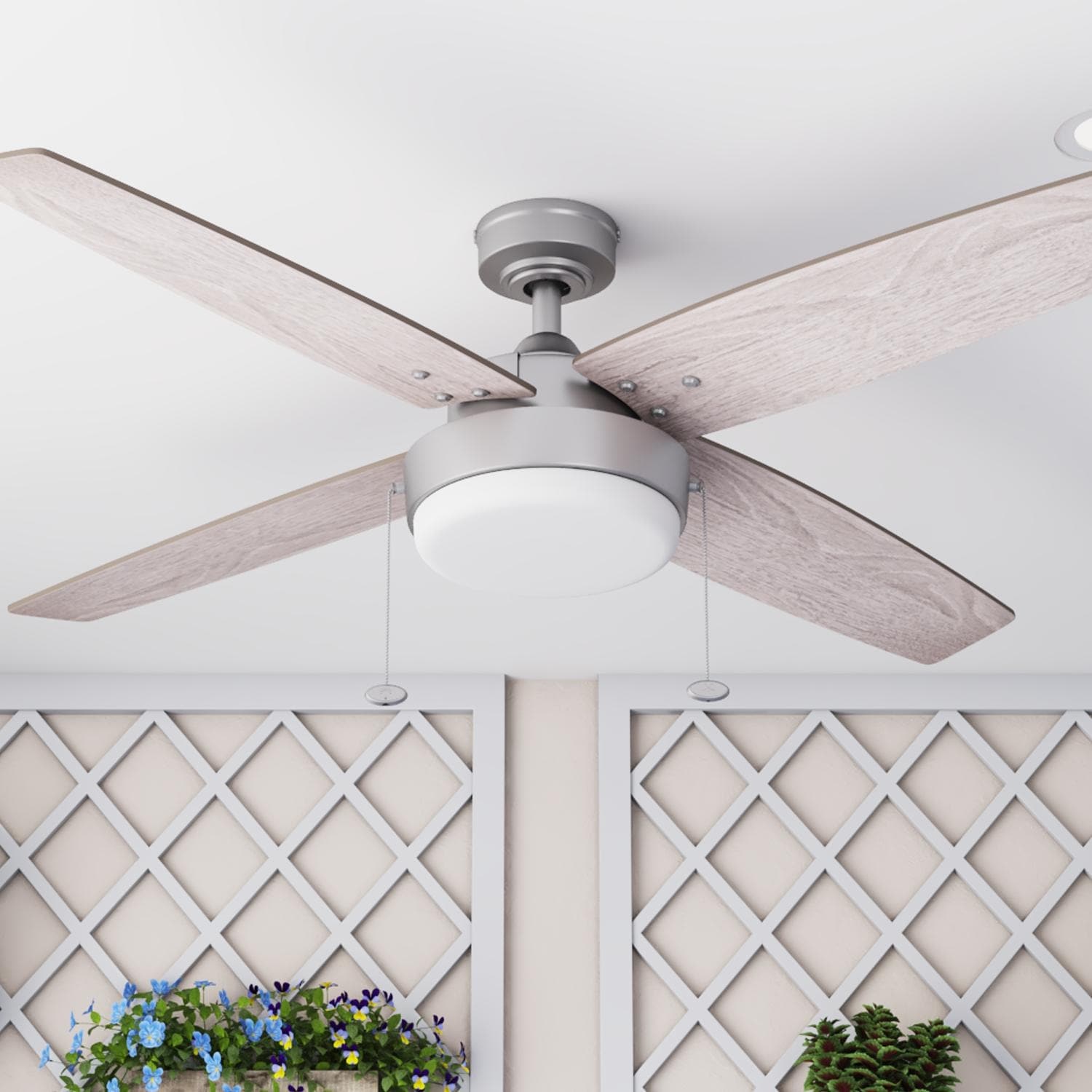 52In Prominence Home Memphis Indoor Ceiling Fan In Pewter 52