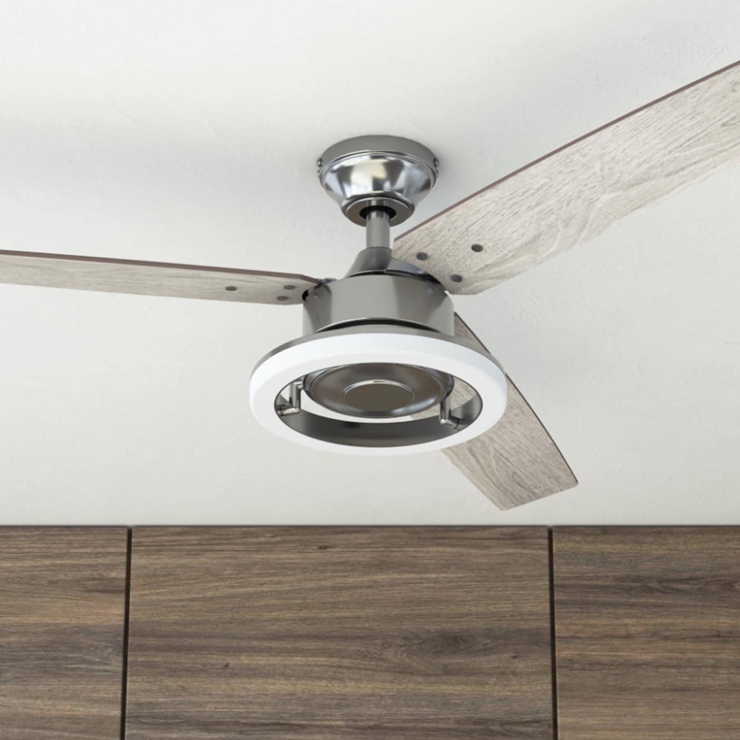 52In Prominence Home Orbis Indoor Ceiling Fan In Gun Metal With Remote 52
