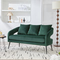 53.7 Modern Velvet Loveseat With Hollow Back Small Comfy Sofa 2 Seater Mini Sofa For Small Space