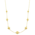 Fremada 10K Yellow Gold Diamond Cut Ball Necklace 18 Inch