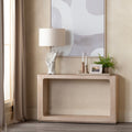 54 In. Cream Solid Wood Accent_Console_Sofa Table