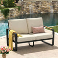 54.3 Wide Outdoor Loveseat Sofa With Removable Cushions