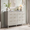 54 Modern Fluted 9 Drawer Dresser Wood Drawer Organizer For Bedroom