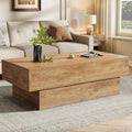 55 Inch Wood Coffee Table Large Rectangle Tea Table Center Table For Living Room Office Reception