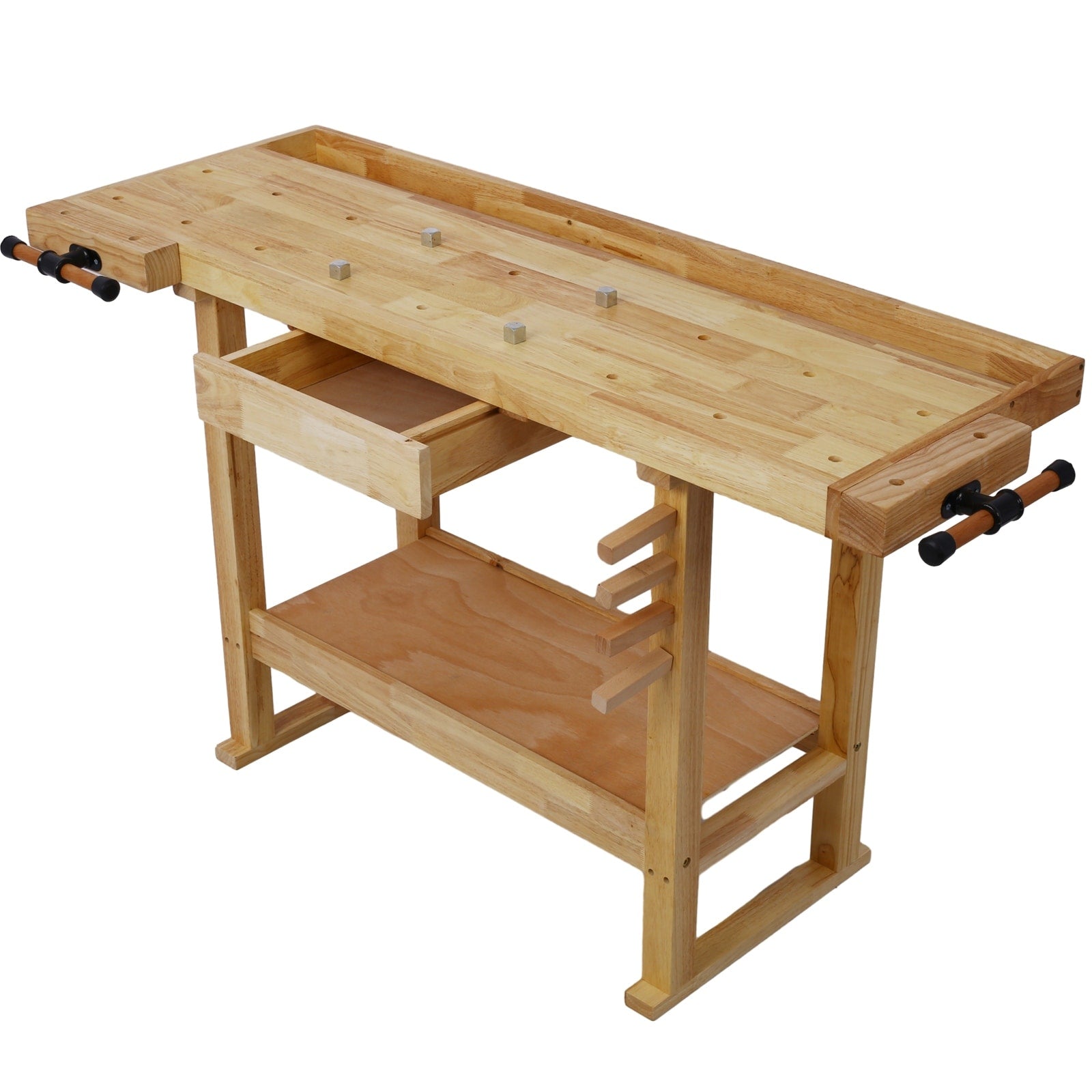 55 Inch Wood Workbench Wooden Workbench For Garage Workshop And Home