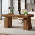 55 Inches Wood Executive Desk For Home Office Rectangular Large Computer Desk