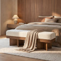 55.1 Inch Shoe Bench With Faux Lamb Wool Cushion Entryway Shoe Bench For Living Room Bedroom